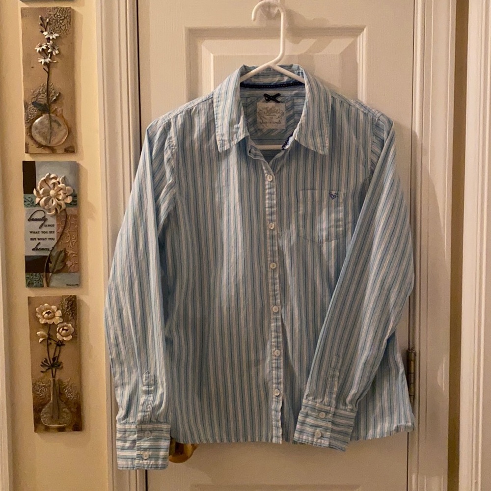 Striped Button-Up Shirt